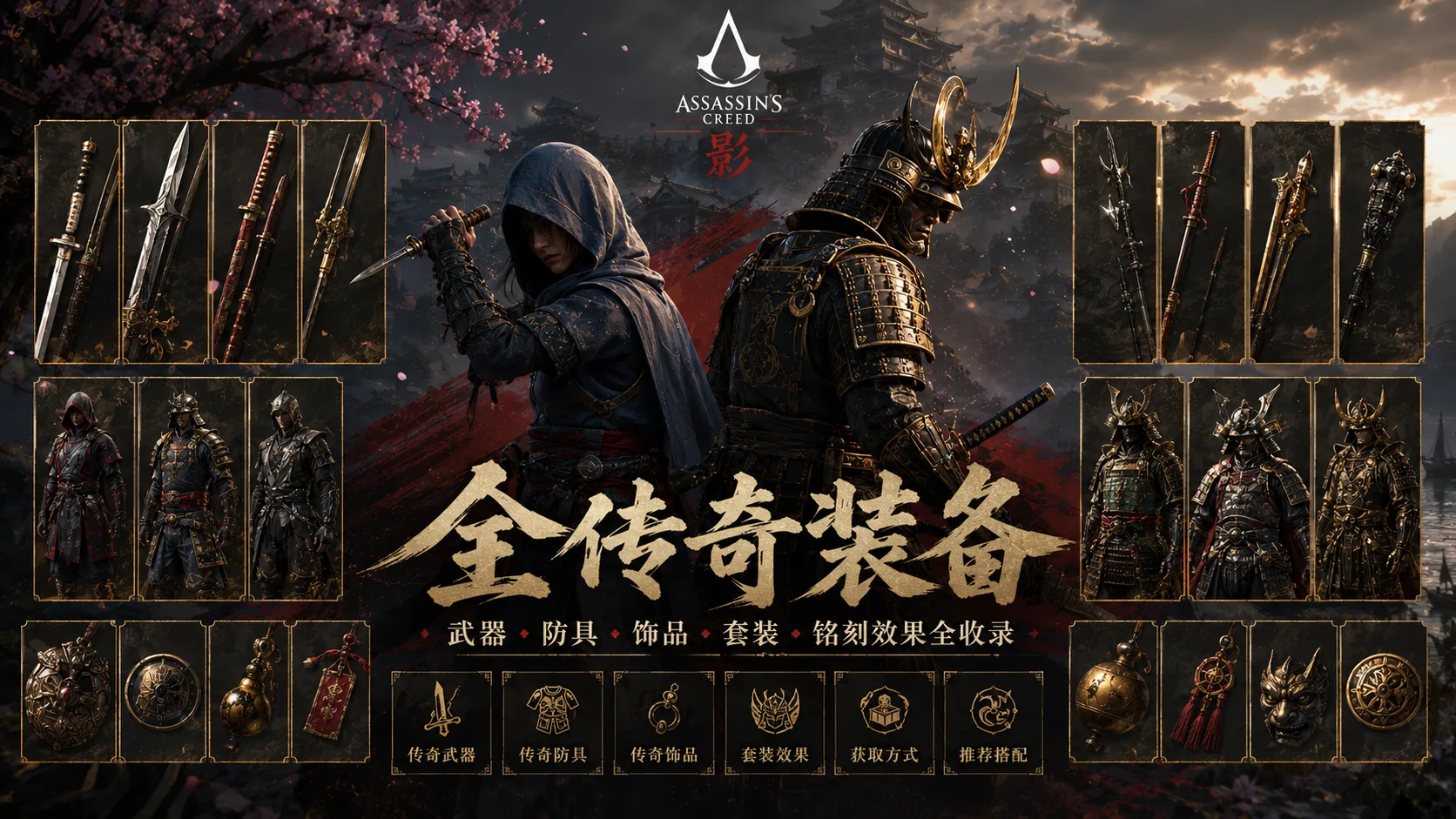 《刺客信条:影》全传奇装备
